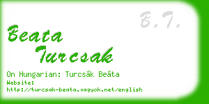 beata turcsak business card