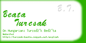 beata turcsak business card